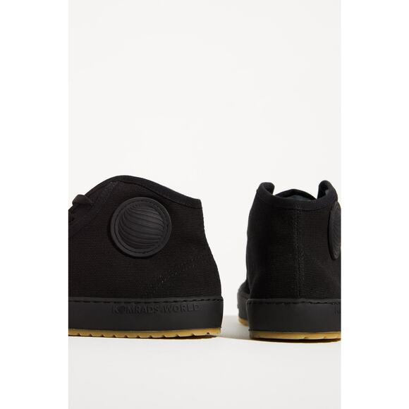 New Anthropologie Komrads Partizan Black Sneakers - Size 6.5 - Picture 4 of 8